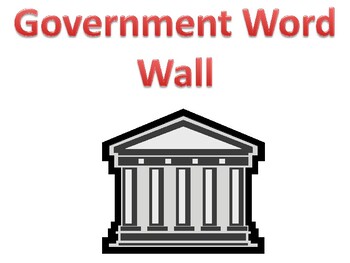 Preview of Government Word Wall