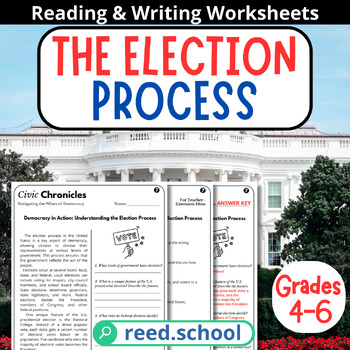 Preview of Government and Civics: The Election Process - Reading Lesson for Grades 4-6