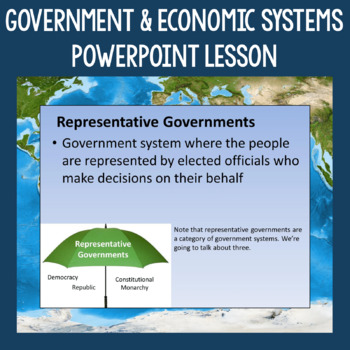 Preview of Government and Economic Systems PowerPoint Slides | Developed vs. Developing