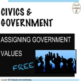 Government and civics community values bell-ringer activity