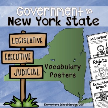 Preview of Government of New York Vocabulary Posters (State and Federal Government)