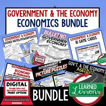 Preview of Government & the Economy BUNDLE, Economics BUNDLE Digital Learning & Google
