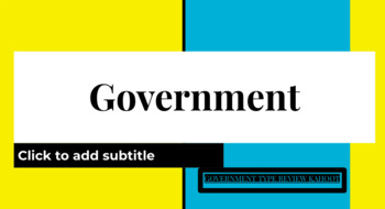 Preview of Government- why do we need a government?