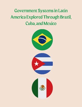 Preview of Governments of Latin America Brazil Mexico Cuba Worksheet Packet w/Answer Key