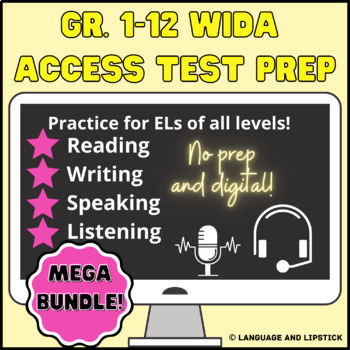 Preview of Gr. 1-12 WIDA ACCESS 2.0 ESL Test Prep Bundle: Set 1