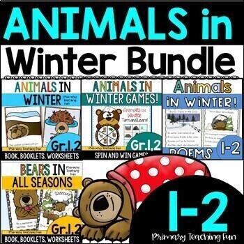 Preview of Gr. 1,2  Animals in Winter Science and Literacy Bundle for Animal Adaptation