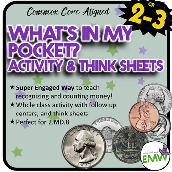Preview of Money Activity - What's in my Pocket? Common Core Aligned