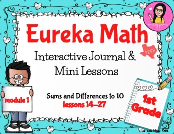 Preview of Gr 1 Math Module 1 Lessons 14-27 Interactive Notebook and Mini Lessons Eureka