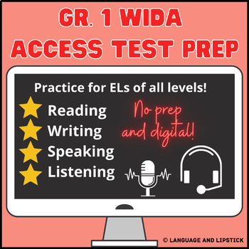 Preview of Gr. 1 WIDA ACCESS 2.0 ESL Test Prep: Set 1