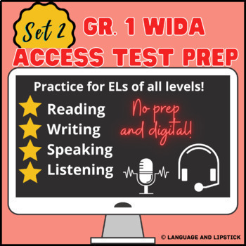 Preview of Gr. 1 WIDA ACCESS 2.0 ESL Test Prep: Set 2