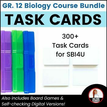 Preview of Gr. 12 Biology Ontario SBI4U Review Task Cards