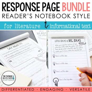Preview of Reading Response Pages BUNDLE (for Literature & Informational Text)