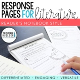 Reading Response Pages for Literature