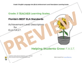 Gr. 3,4,5 ELA BUNDLE FL BEST Learning Scales for FAST (Tea