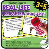 Perimeter Task Cards - Real Life & Applicable for Grades 3-5