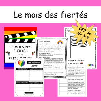 Preview of Gr 3-8 - Le mois des fiertés - Activités de lecture, compréhension et jeux