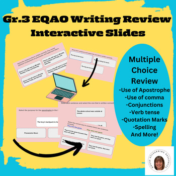 Preview of Gr.3 EQAO Writing Review-Interactive Google Slides