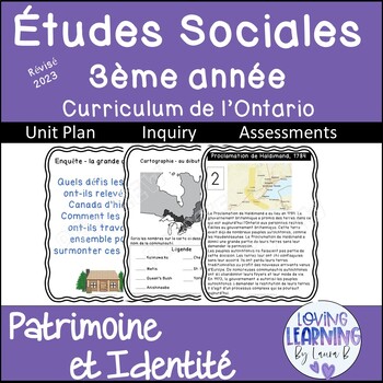 Preview of Gr 3 Social Studies Unit A 2023 French Etudes Sociales Ontario PDF Digital