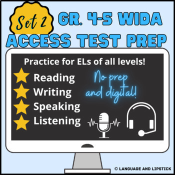 Preview of Gr. 4-5 WIDA ACCESS 2.0 ESL Test Prep: Set 2