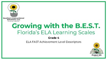 Preview of Gr. 4 ELA Florida's F.A.S.T. Achievement Level Descriptors POWERPOINTS