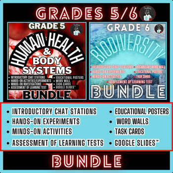 Preview of GRADE 5/6 HUMAN HEALTH AND BODY SYSTEMS & BIODIVERSITY - UNIT BUNDLE - ONTARIO