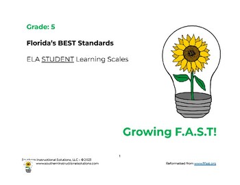 Preview of Gr. 5 ELA Learning Scales for FAST (STUDENT)