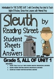 Gr. 5, Reading Street, Sleuth Lesson Plans & Student Sheet
