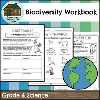 Preview of Biodiversity Workbook (Grade 6 Ontario Science)
