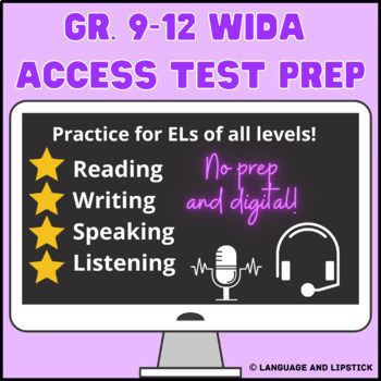Preview of Gr. 9-12 WIDA ACCESS 2.0 ESL Test Prep: Set 1