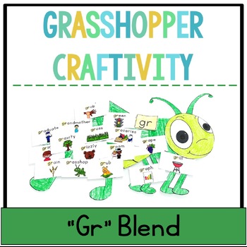 Preview of Gr Blend Word Work Grasshopper Craft and Activity