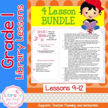 Preview of Gr. 1: 4 Lessons (Fiction - Plot, Characters, Read & Build)