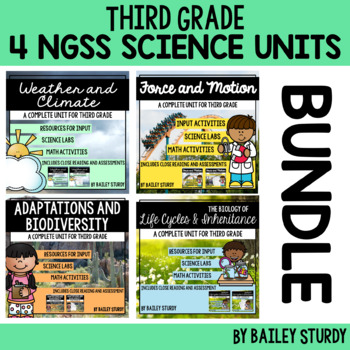 Preview of 3rd Grade NGSS Science Unit Bundle