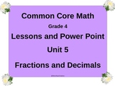 Gr4 Math Common Core Unit 5 Fractions and Decimals Noteboo