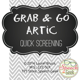 Grab & Go Artic-Quick Speech Articulation Screening