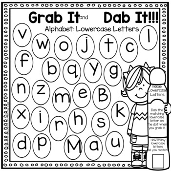 Grab It And Dab It!: Lowercase Letter Review by First Little Lessons