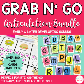 Preview of Grab N' Go Articulation BUNDLE {Early & Later Developing Sounds}