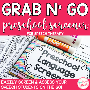 Preview of Grab N' Go Preschool Language Screener