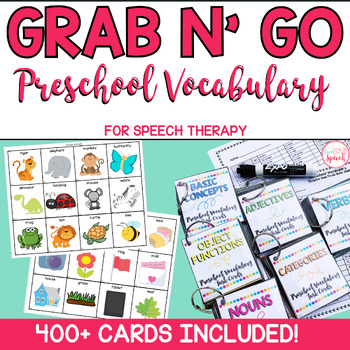 Preview of Grab N' Go Preschool Vocabulary