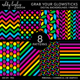 Digital Backgrounds / Papers Set: Grab Your Glowsticks [As