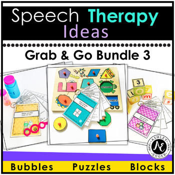 Preview of Speech Therapy Activities Grab and Go Bundle 3