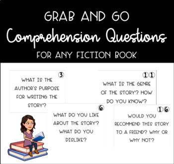 Preview of Fiction Grab and Go Comprehension Questions