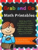 Grab and Go Math Printables - Numbers 1-20