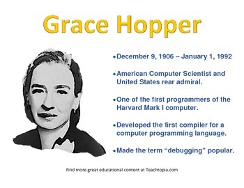 Preview of Grace Hopper Famous Computer Scientist Poster