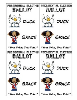Preview of Grace and Duck Election- Bundle