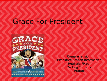 Preview of Grace for President Picture Book Unit Editable