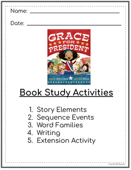 Preview of Grace for President by Kelly DiPucchio Book Study Activities - Election Day