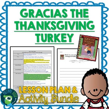 Preview of Gracias The Thanksgiving Turkey by Joy Cowley Lesson Plan and Activities