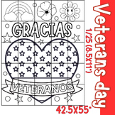 Gracias veteranos Collaborative Poster Coloring pages | Dí