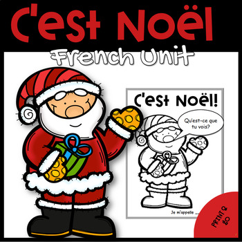 Preview of Grade 1-2 Core French Christmas Unit / FSL activities / Français de base