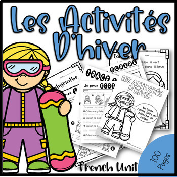 Preview of French Winter Activities Unit /Activités d'hiver/ FSL
